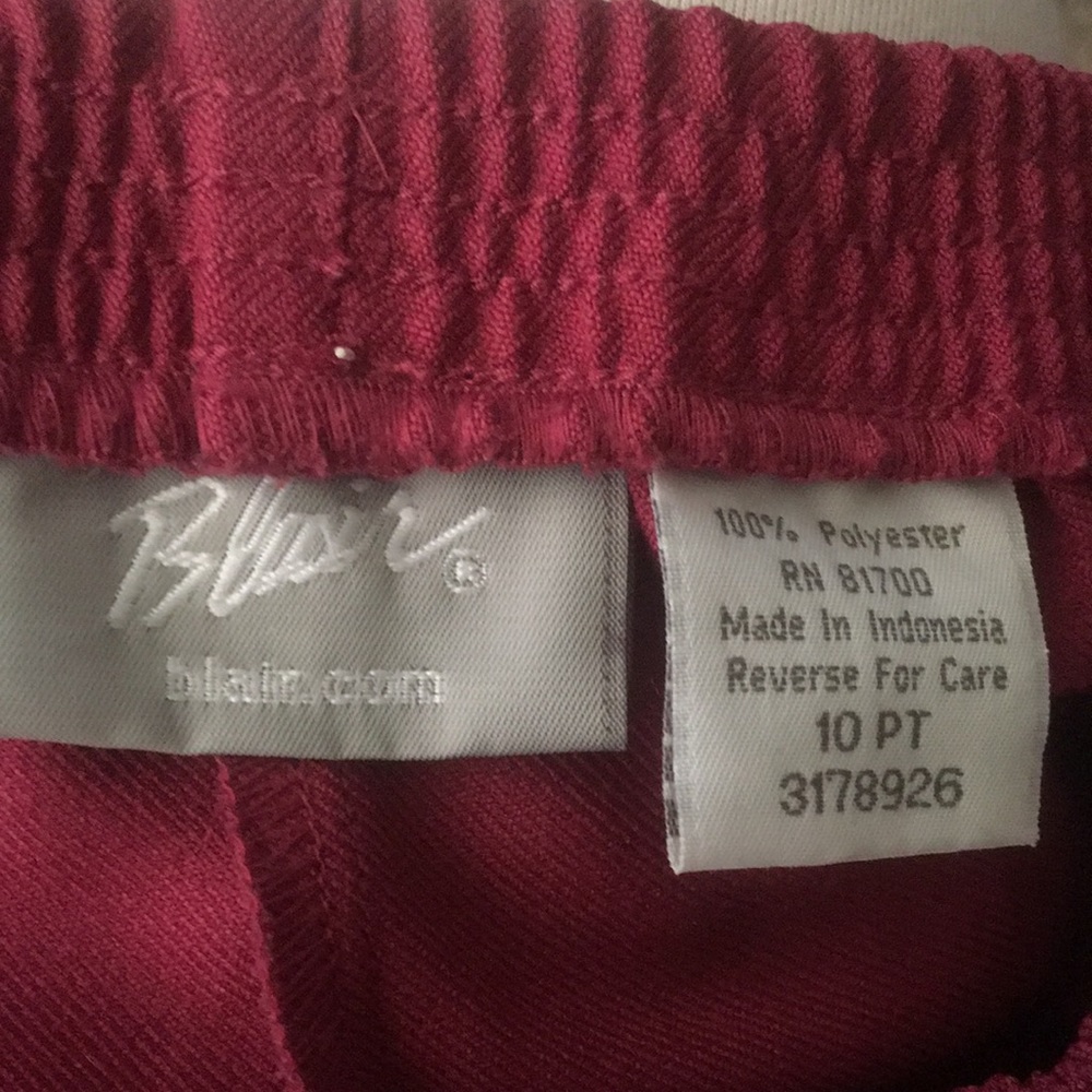 Red/maroon slacks - Picture 2 of 2